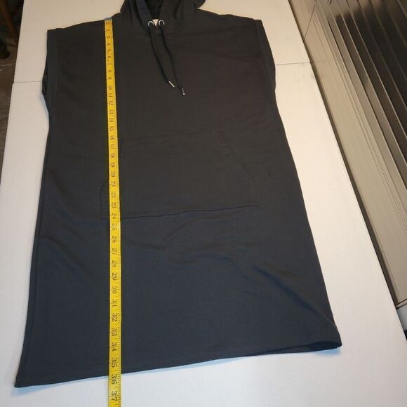 Garnet Hill Hooded French Terry Dress, Black Women's Small - Picture 7 of 11